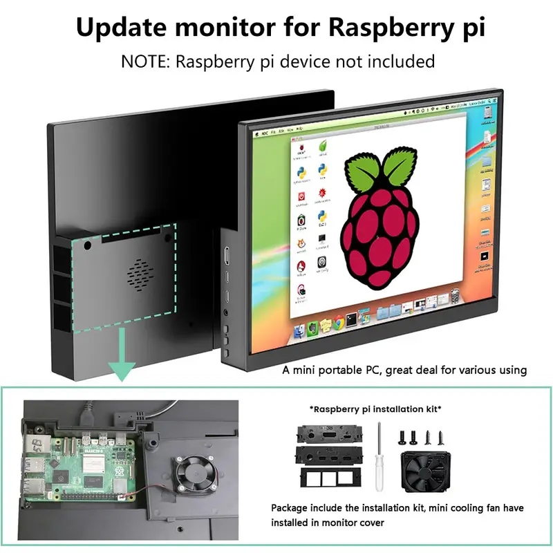 14 inch Monitor for Raspberry Pi 5 4 3 Touchscreen 1920x1200 16:10 Display HDMI USB Interface for Computer Program Monitors - Image 3