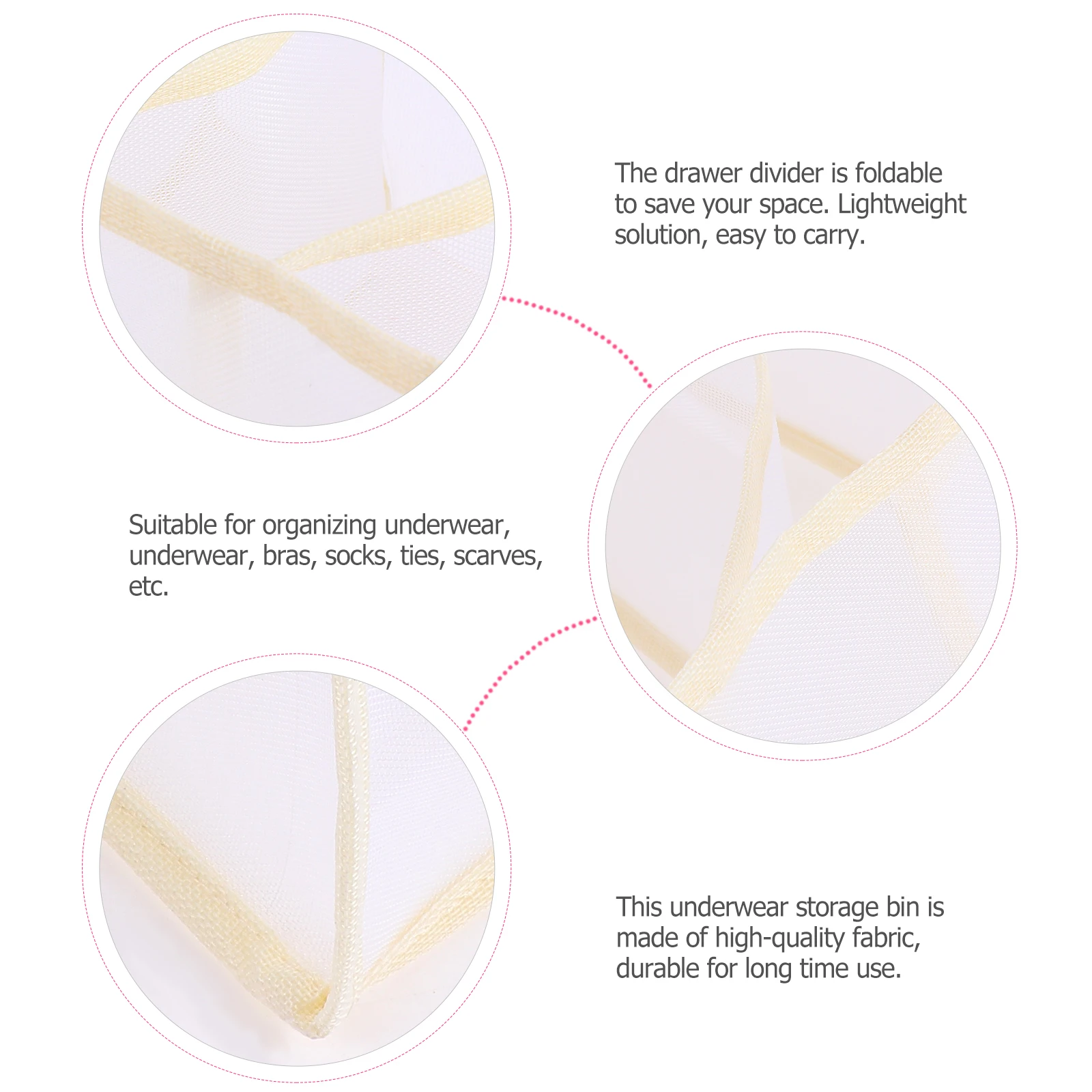 

3Pcs Underwear Storage Boxes Stackable Household Organizer Multi-Grid Underwear Case Socks Underpants Storage Organizer