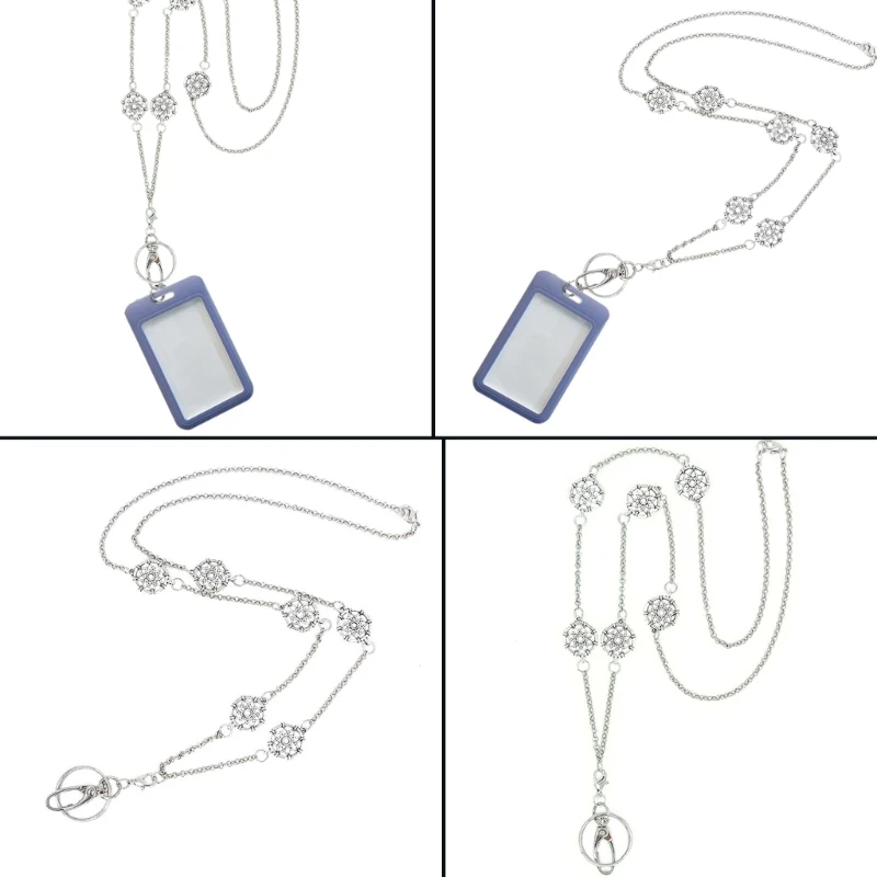 Металлическая цепная кормовая колье для ключей и значков держатель карты металлической цепь держателя значкостей Lanyards