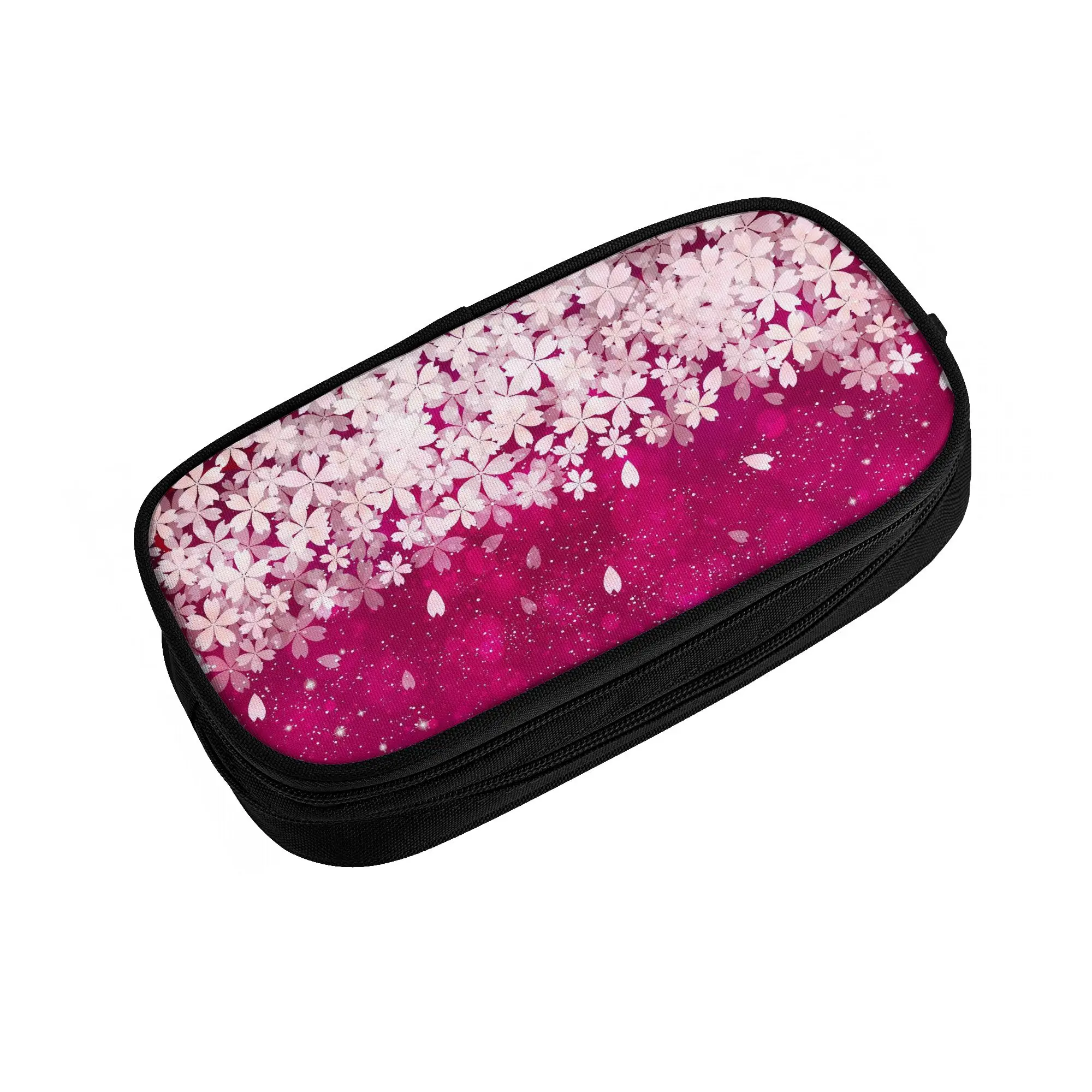 Japanese Sakura Cherry Blossom Pencil Case Fashion  Pen Holder Bag for Student School Supplies Pencil Box
