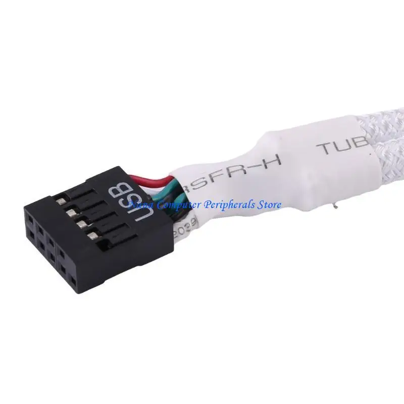 F68C Mini USB 9Pin Data Transfer Cable Shielded USB 2.0 9 Pin Splitter Cable 15CM