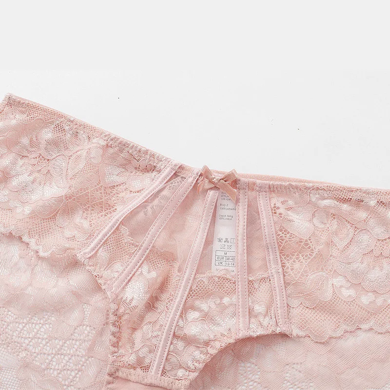 B كأس لينة الصلب حلقة دعم مثير مجموعة الملابس الداخلية سامسونج رفع الدانتيل حمالة صدر وسراويل داخلية مجموعات مثير غير مرئية لفتاة الوردي