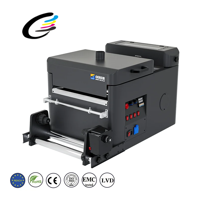 Fcolor 2024 Digital Tshirt Printer Dtf Pet Transfer Film Powder Shaking Machine For T-shirts Cloth