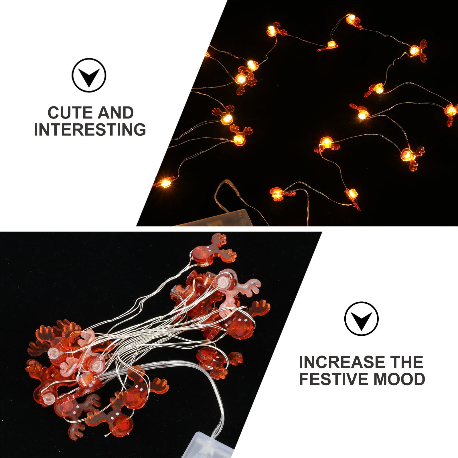 

1Pcs Deer Head Light String 20 Leds Xmas Decoration Outdoor Indoor Warm Romantic Atmosphere Christmas Tree Lamp String