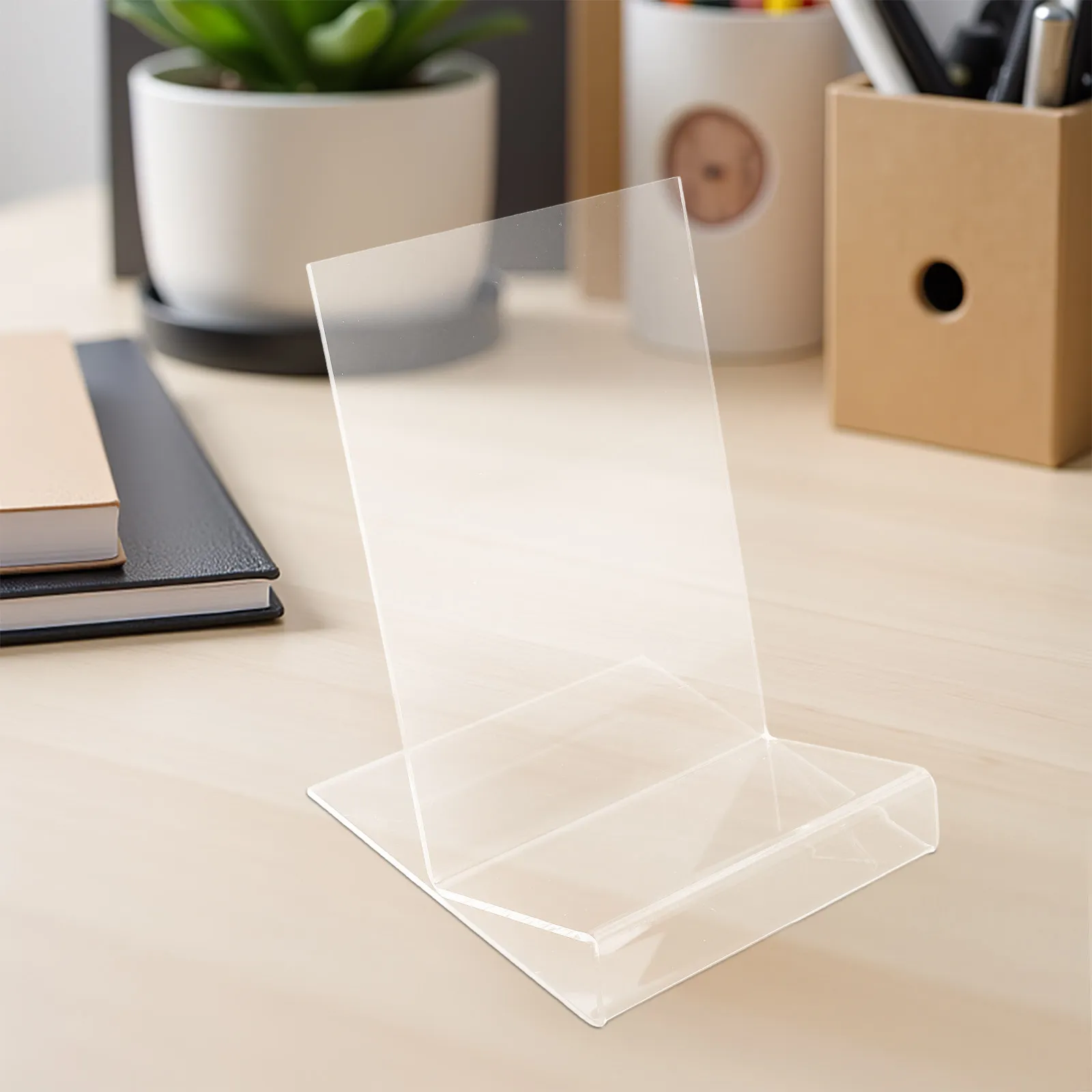 

L Shaped Acrylic Puzzle Box Lid Stand Puzzle Shelf Holder Instruction Stand Recipe Book Display Jigsaw Box Holder