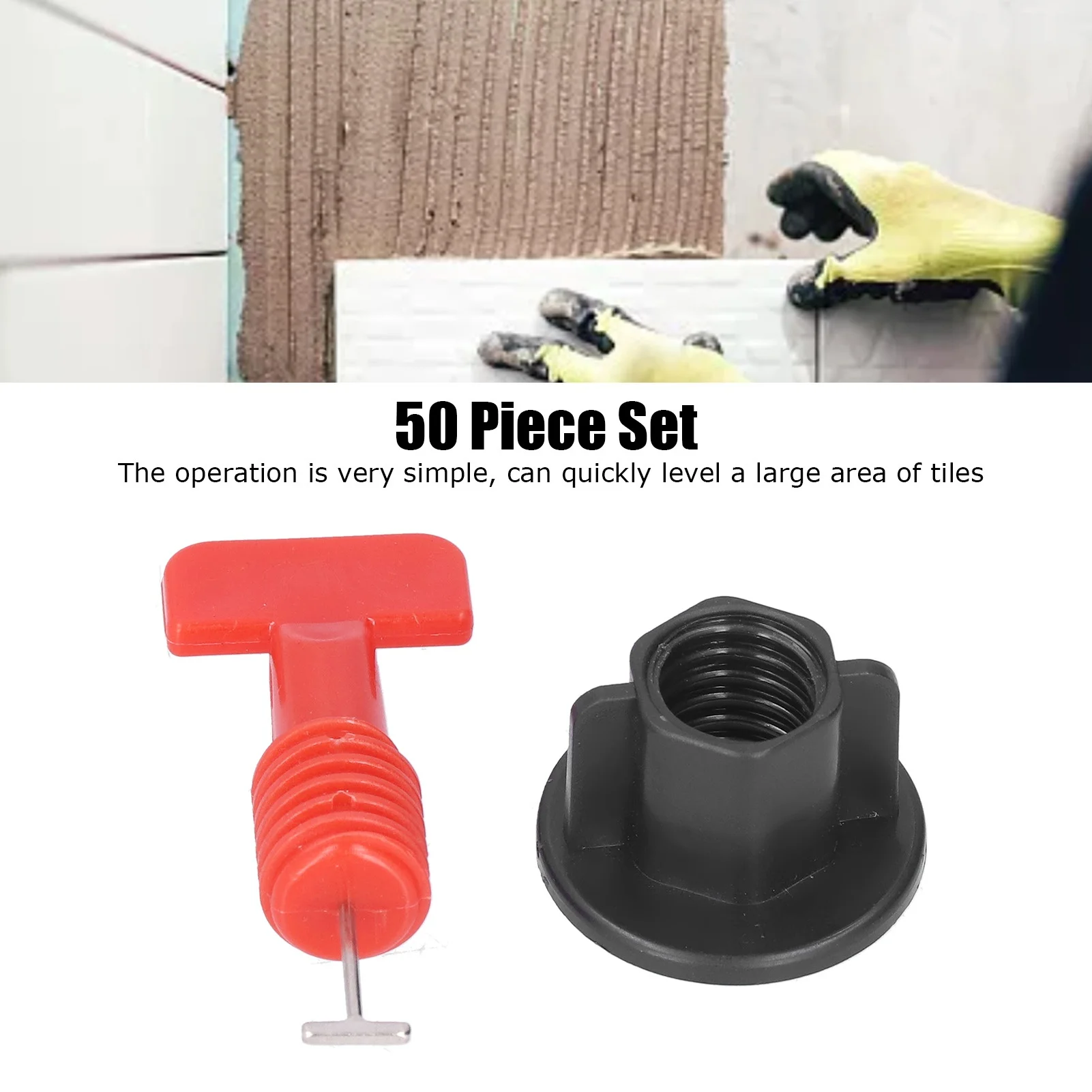 C5 50pcs Tile Leveling System Leveler Kit Floor Spacer Tool Set With Wrench For Home Useful Things For Home Home Accessories 5