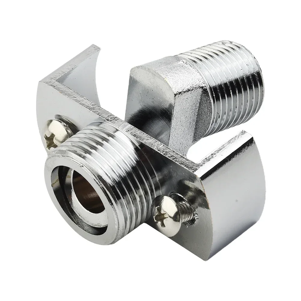 Regolazione dell'angolo del tubo di aspirazione Soffione doccia in rame Piede curvo angolato Vite eccentrica Accessorio per rubinetto doccia ad angolo esteso