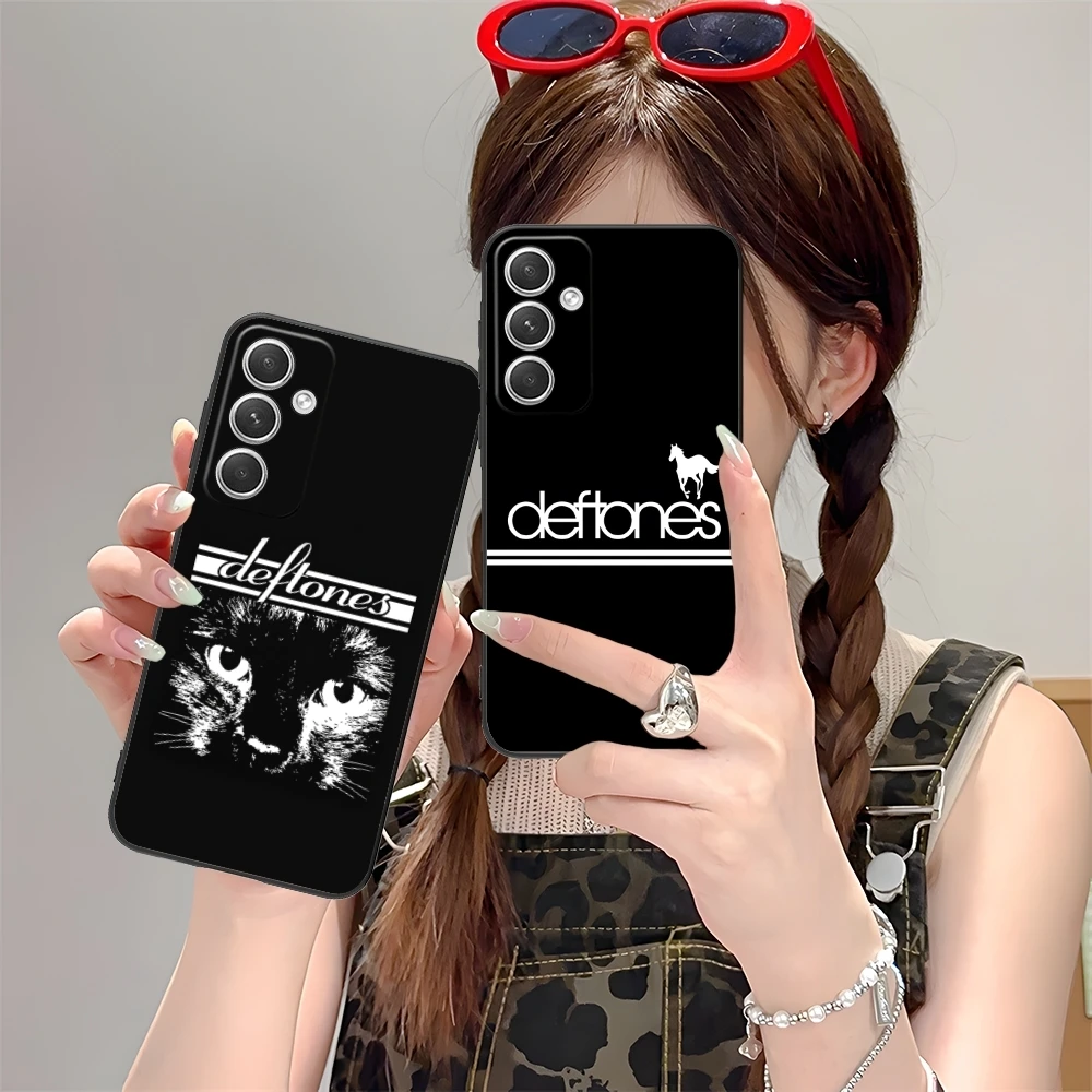 D-deftones-携帯電話ケース,Samsung m55 35 15 54 34 14 33 23 13 42 32 22 f55 23 12 5g,黒,ファッショナブル