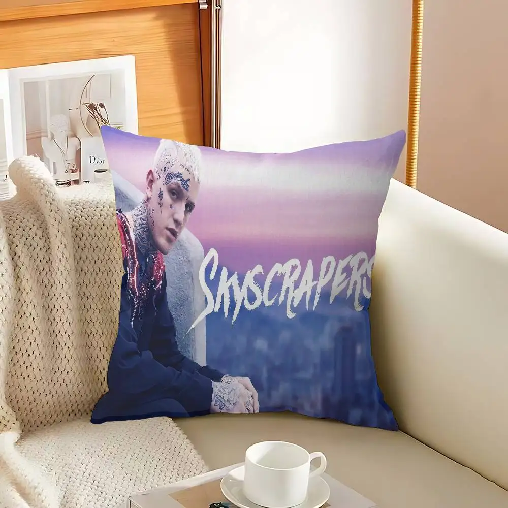 Funda de cojín de rapero Lil P-Peep, almohada decorativa para sofá, funda decorativa para el hogar, fundas de almohada