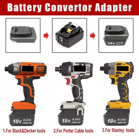 Battery Adapter Converts For 1Makita 18V Slider Lithium Battery To Black&amp;Decker/Porter Cable/Stanly 18V/20V(MAX) Li-ion Battery