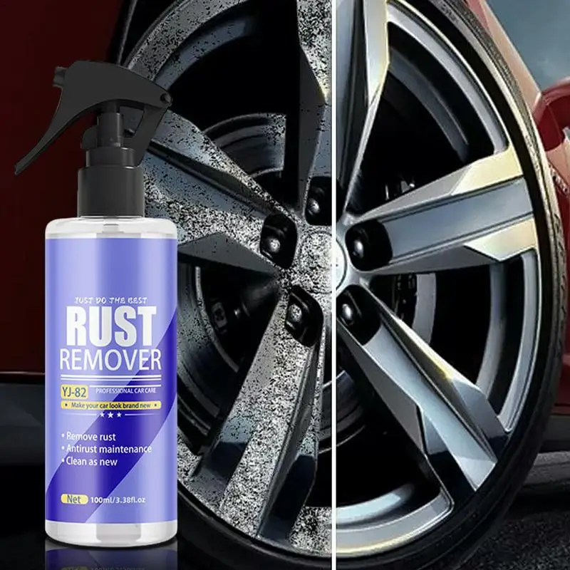 Car Rust Removal Spray 100ml Tire Iron Powder Car Rust Spray Remove Iron Particles In Car Paint Automobile Detailing Spray For