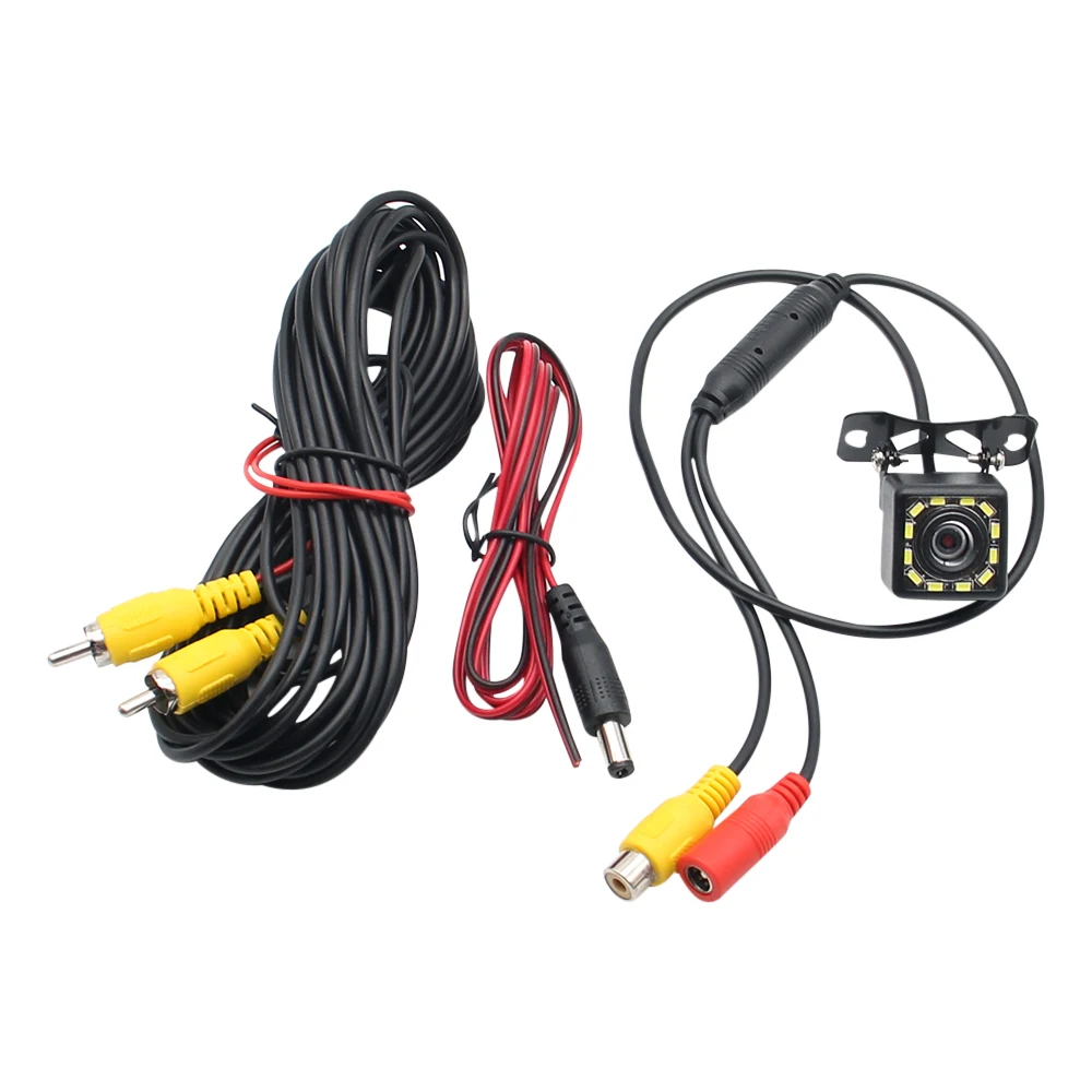 Groothoek HD Auto Achteruitrijcamera Achteruitrijcamera Video Voertuigcamera Backup Achteruitrijcamera 12-LED Nachtzicht Parkeercamera