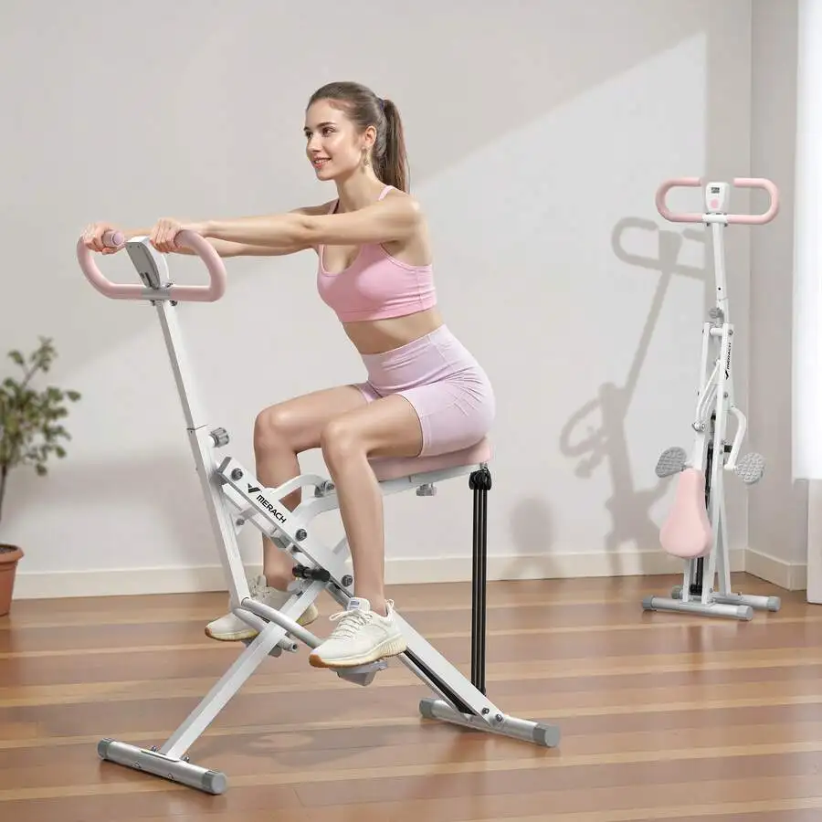 Squat Machine, R07 2 In 1 Squat Rowing Machine, Easy Setup & Foldable Exercise Equipment, Glute Trainer Machine, Glutes & Leg Home Workout Machine