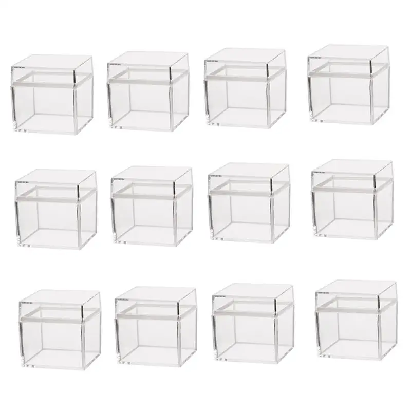 

24Pcs Macaron Boxes Cookie Boxes for Packaging Bridal Shower Candy Boxes Storage Box Clear Cupcake Boxes Transparent Storage Box