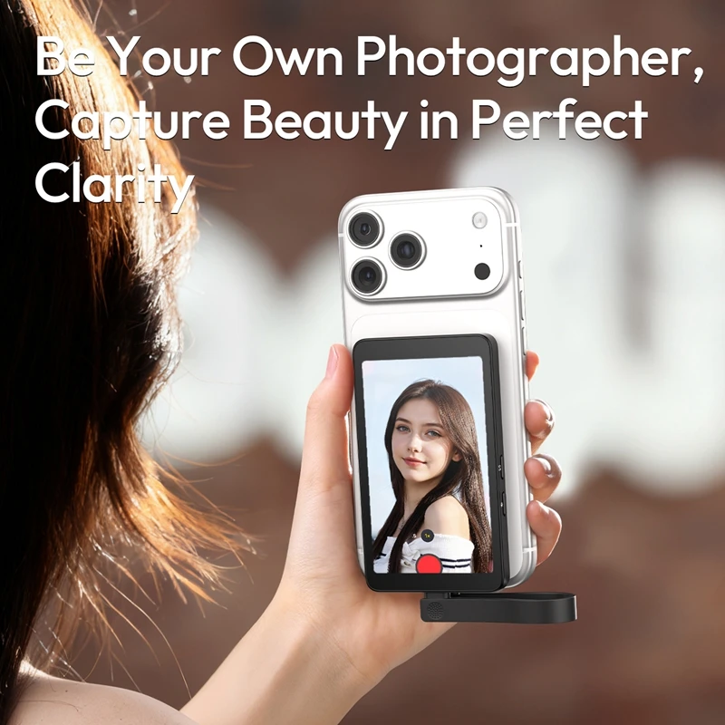 Ulanzi VM1 écran de moniteur de Selfie Vlog pour iPhone 17 16 15 écran de moniteur de Selfie avec anneau magnétique Vlog Shots enregistrement HD 4K