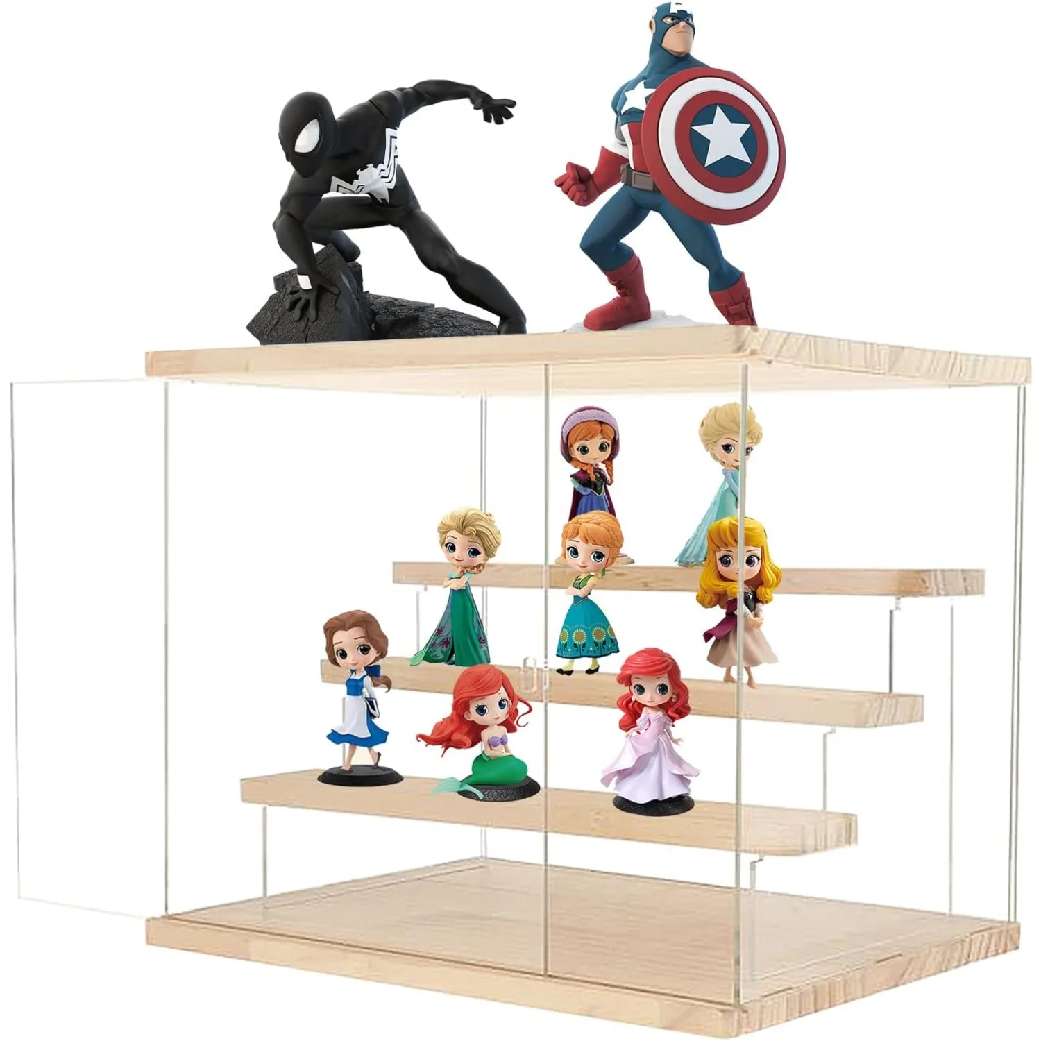 

Clear Acrylic Display Case Box, Collection & Retail Display Perfume/ Lipstick/Figures, Boutique Display Shelf Stand, Dustproof