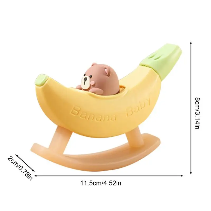 Fischietto per orsi di banana Giocattolo per strumenti per bambini Fischietti sportivi per addestramento dei cartoni animati Fischietto per giochi all'aperto in silicone con cordino Giocattoli musicali