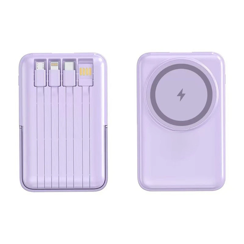 10000mAh para iPhone/Android Carregador portátil sem fio magnético Power Bank com suporte dobrável 22,5W PD carregamento rápido