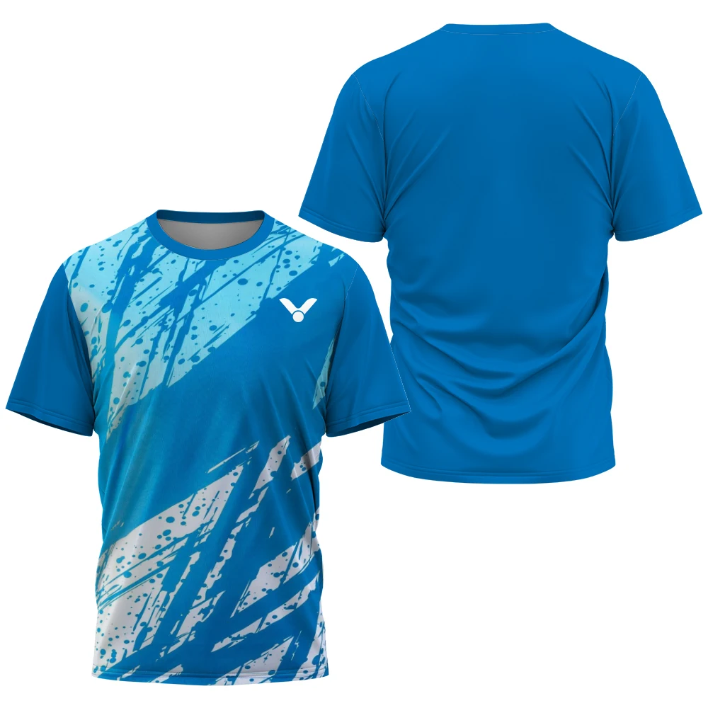 2025 Breathable Badminton Tennis T Shirt Men Fashion Sportwear Top Clothing Male Gym Fitness Short Sleeve Outdoor Sports Uniform image 6