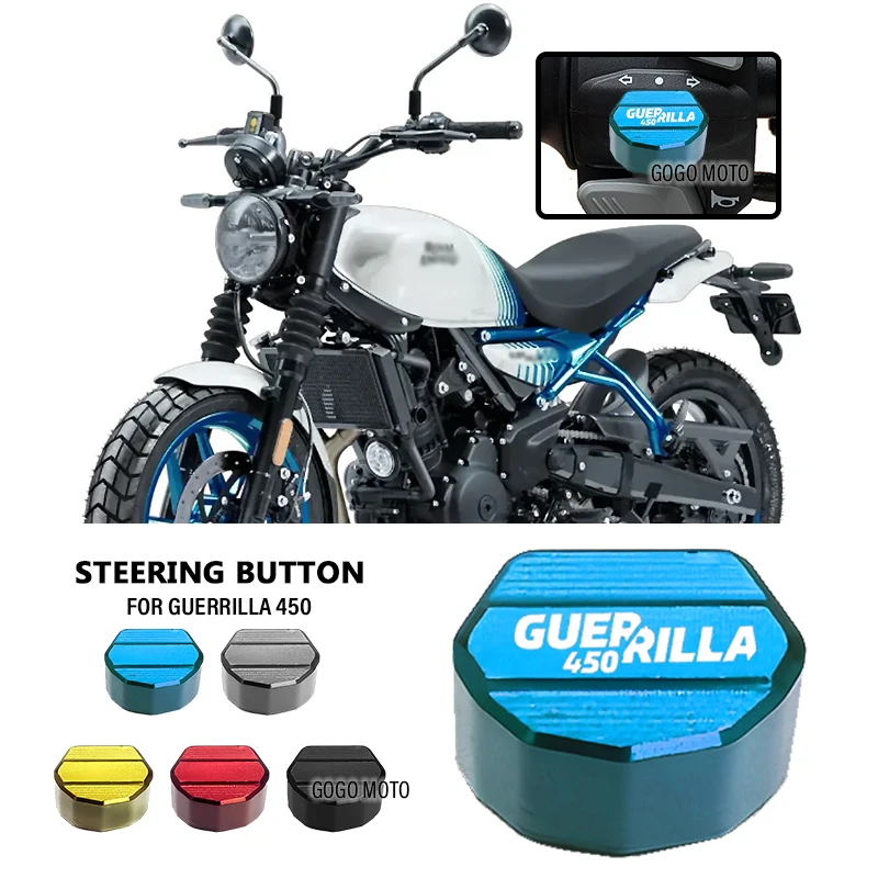 

CNC Aluminum Motorcycle Switch Button Turn Signal Switch Key Cap For Guerrilla450 GUERRILLA Guerrilla 450 2024 2025 Accessories