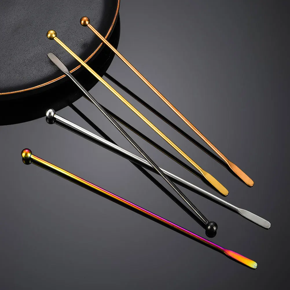 

10pcs Stainless Steel Stirring Rods Drink Stirrers for Cocktails Coffee Silver Mixer Smooth Surface Easy Clean Professional