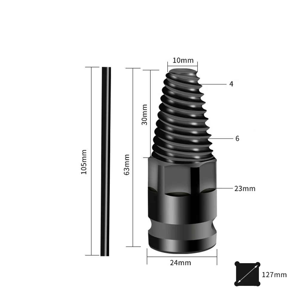 Estrattore per bulloni rotti Estrattore per bulloni Forte forza di artiglio Materiale in acciaio al carbonio Rimozione di dispositivi di fissaggio Riparazione di tubi Soluzione conveniente