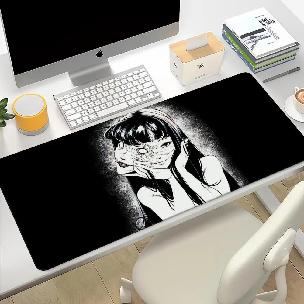 Junji Ito Xxl Mouse Pad Gaming Accessories Keyboard Alfombrillas De Ratón Soft Computer Desk Mat Pc Gamer Cabinet Mousepad Large