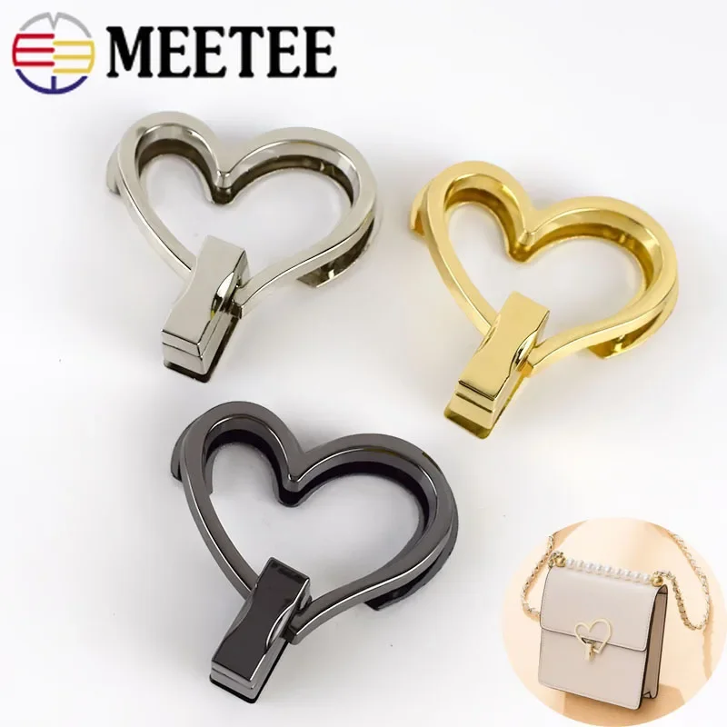 1-5Pcs Metal Bag Lock Clasp Swivel Twist Turn Locks Buckles DIY Handbag Purse Hardware Clasps Closure Bags Replace Accessories