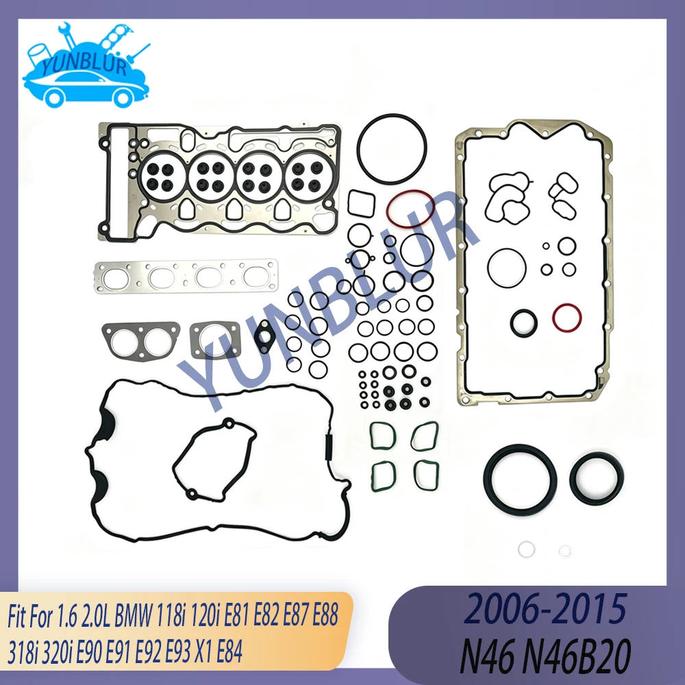 Engine Full Gasket Set Fit 1.8 2.0 L L4 N42 N42B18 N46 N46B20 For 01-09 BMW 316i 318i E46 X3 E83 Z4 E85 11120308857 11127511535