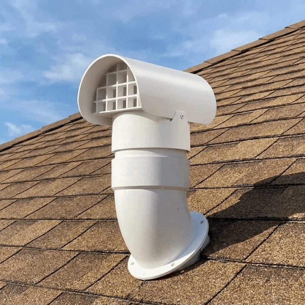 

Schedule 40 PVC Radon Exhaust Vent Cover Weather Resistant Shell Fine Filter Screen Weatherproof Vent Hood