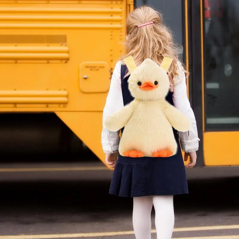 

Duck Backpack Novelty Backpack Duck Plush Stuffed Toy Fashionable Shoulder Bag With Adjustable Strap For Travel Shopping School