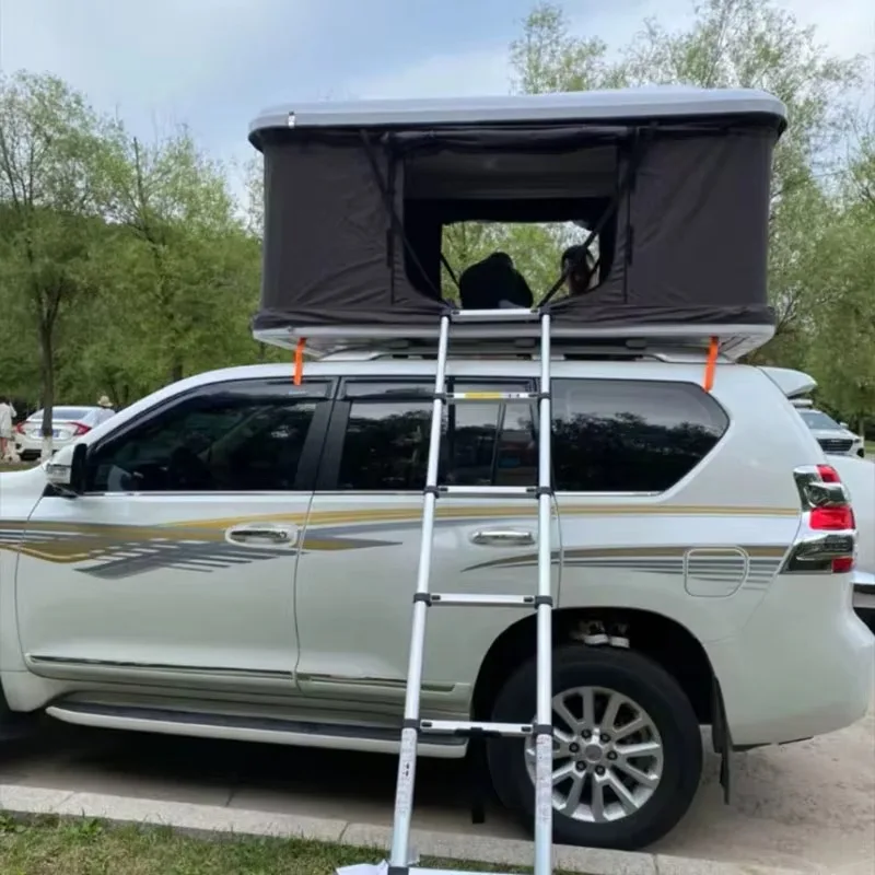 Factory Direct Outdoor Hard Shell Roof Top Tent Folding Camping Self-driving Tour ABS Car Tent Four-Season Double-Layer