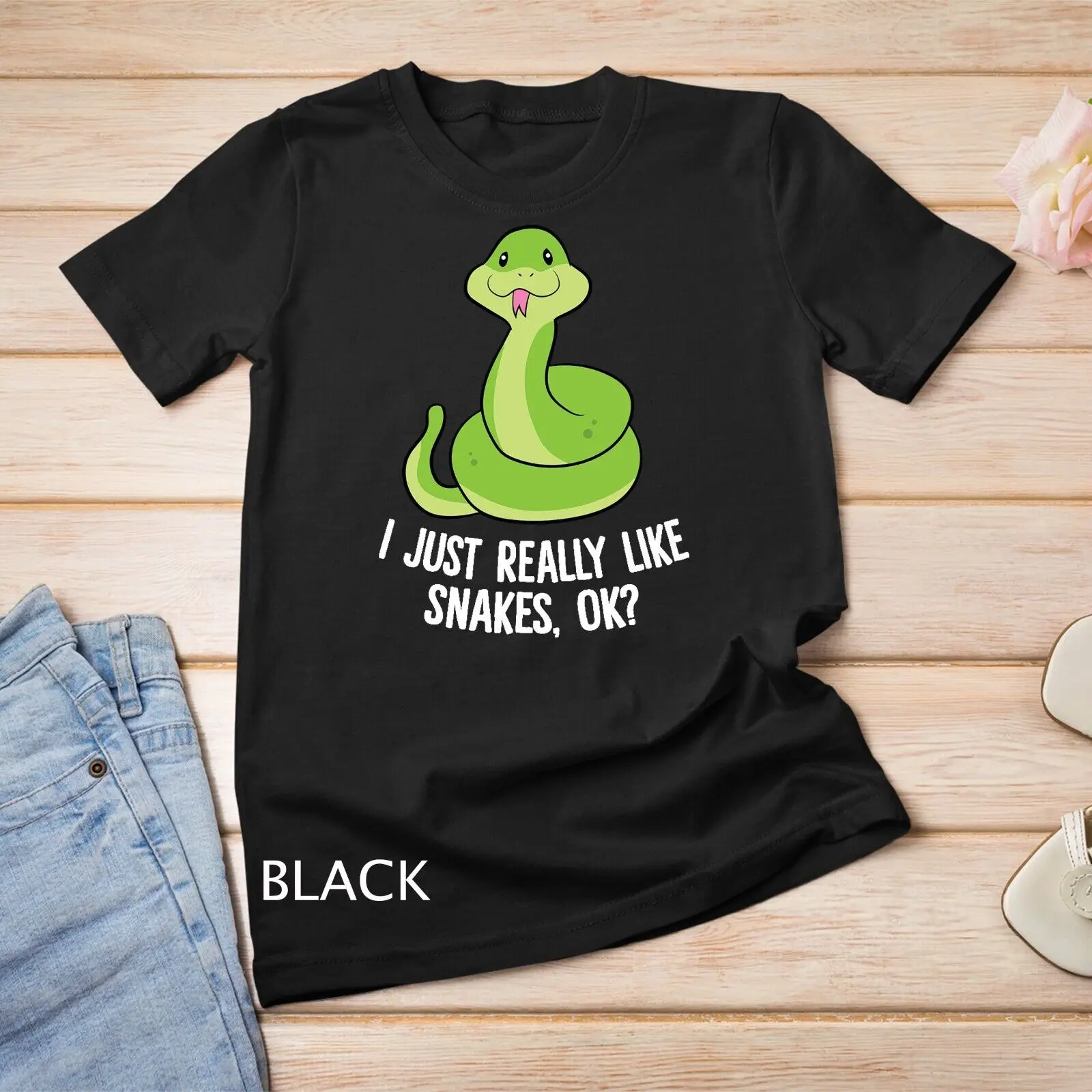 I Just Really Like Snakes Ok Funny Snake Reptile Python Unisex T-shirt