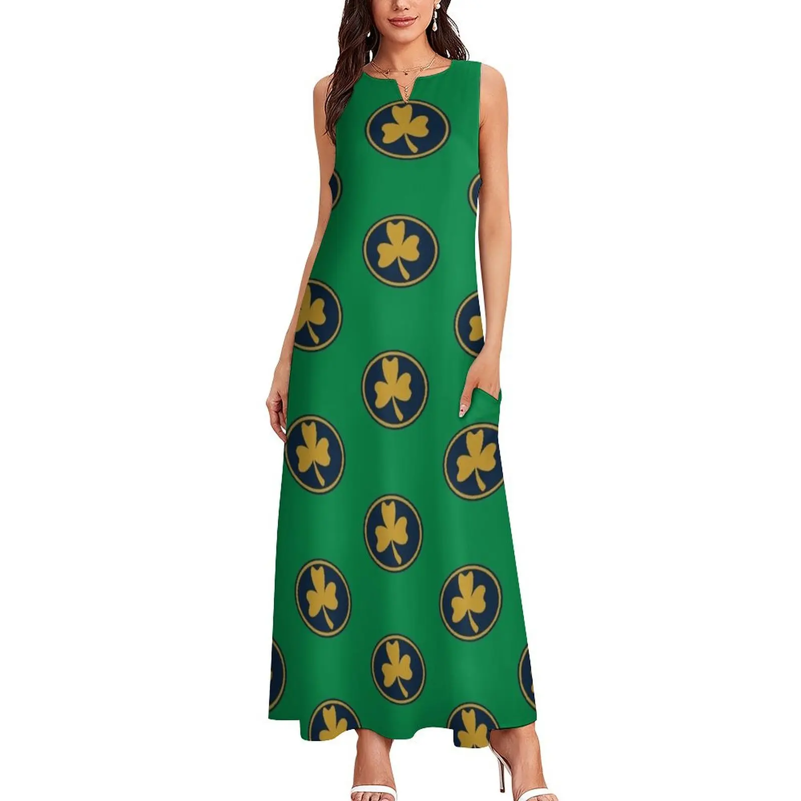Shamrock Oval Long Dress ชุดราตรี ชุดหรูหรา ชุดเดรสหรูหราสําหรับผู้หญิง ชุดเดรส