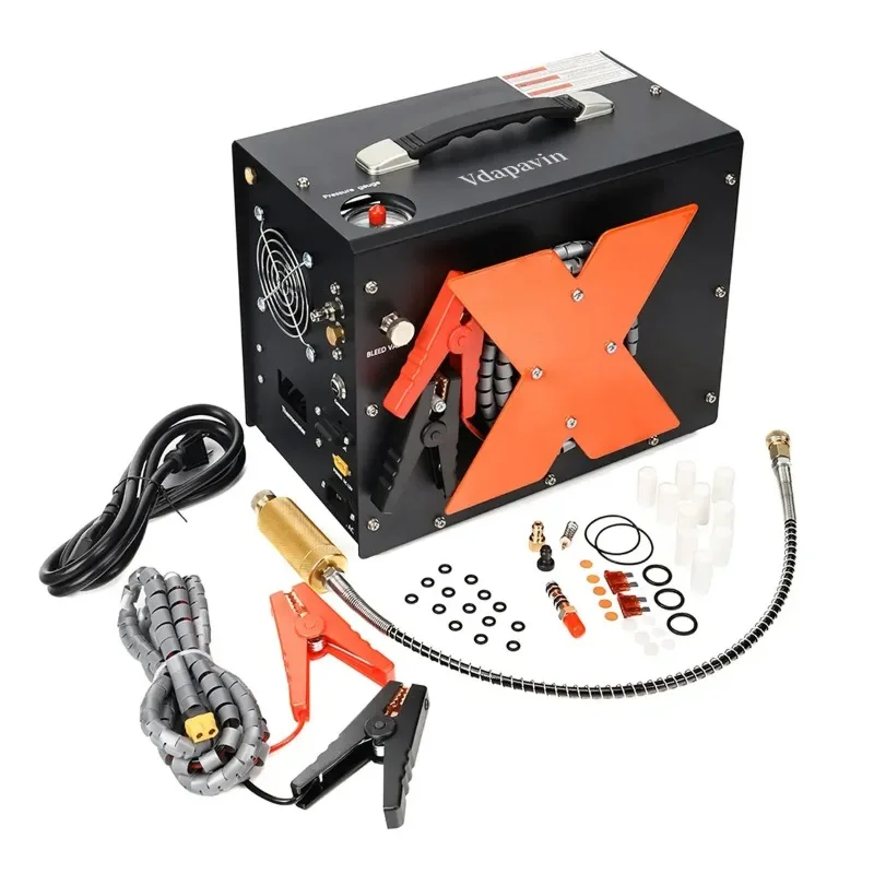 PCP Air Compressor, Auto-stop Powered By DC 12V Car or Home AC 110V/220V, 4500Psi/30Mpa/300Bar
