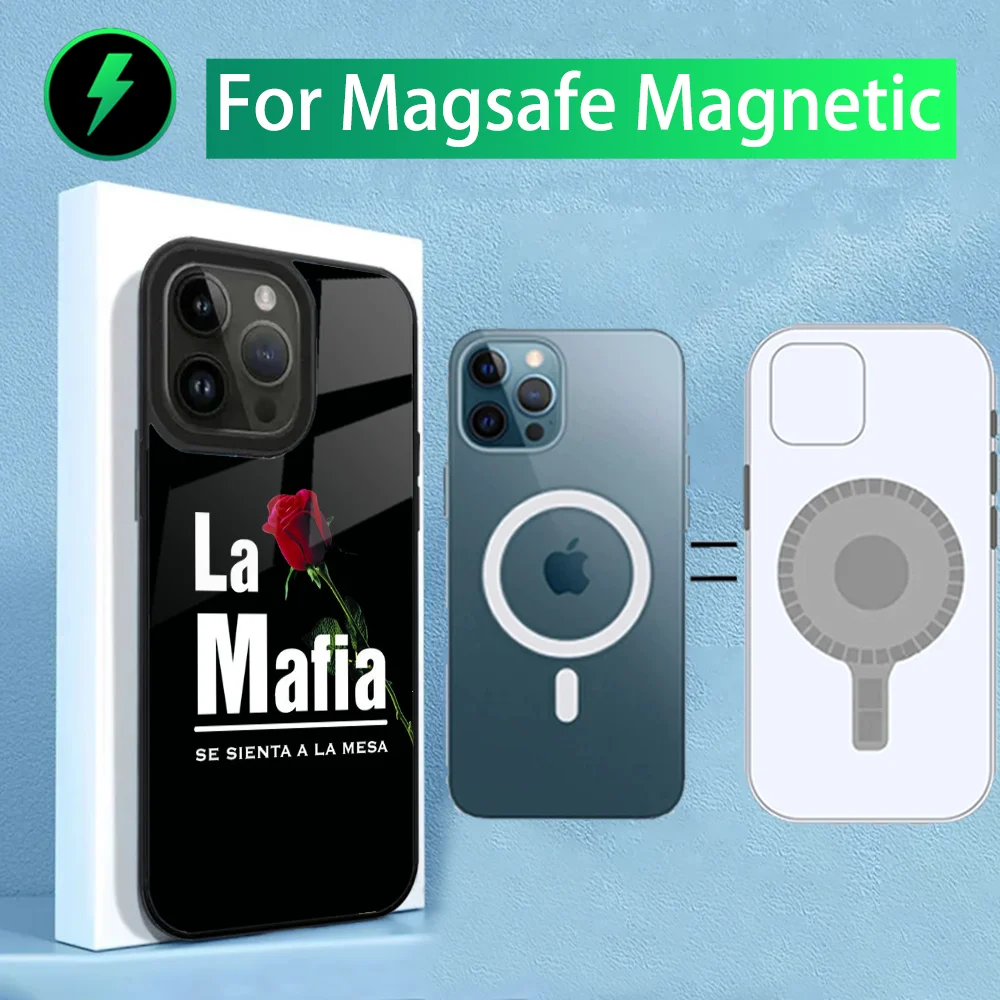 La Mafia Del Amor Love Mafia Phone Case For iPhone 15,14,13,12,11,Plus,Pro,Max Mini Magsafe Magnetic Wireless Charging