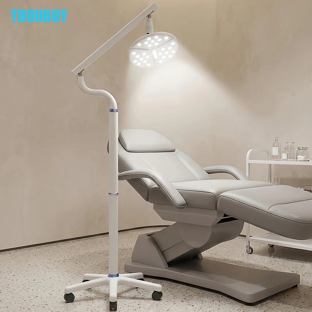 TDOUBUY Vertical LED Shadowless Exam Light, Touch Sensor Lamp for Dental, ENT, Clinic & Veterinary Pet Surgery