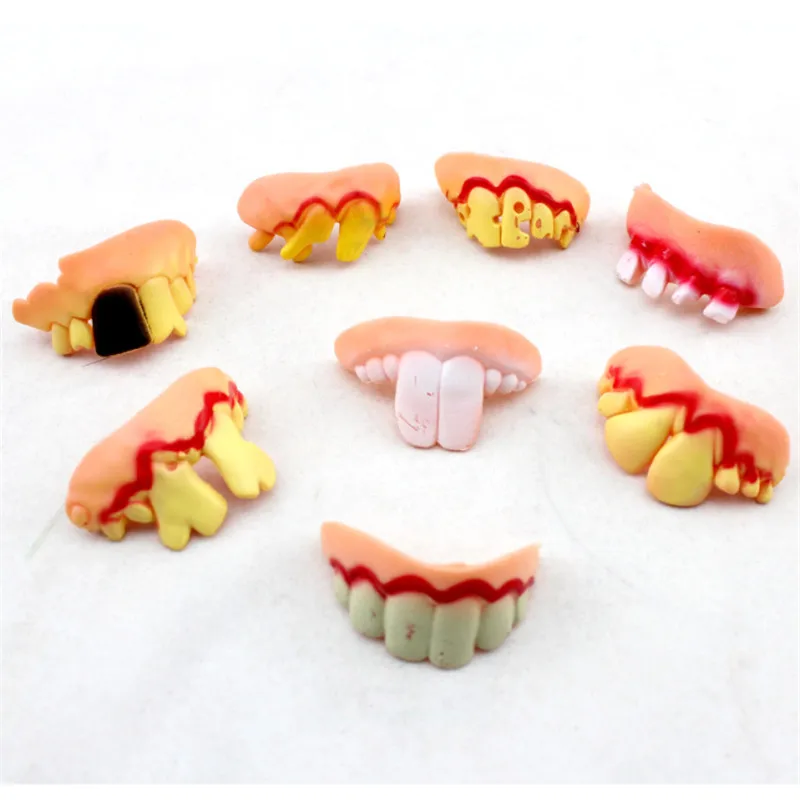 Funny Jokes Teeth Rotten Braces Party Funny Creative Pranks Horror Toys Halloween April Fool's Tricky Funny Props Decoration