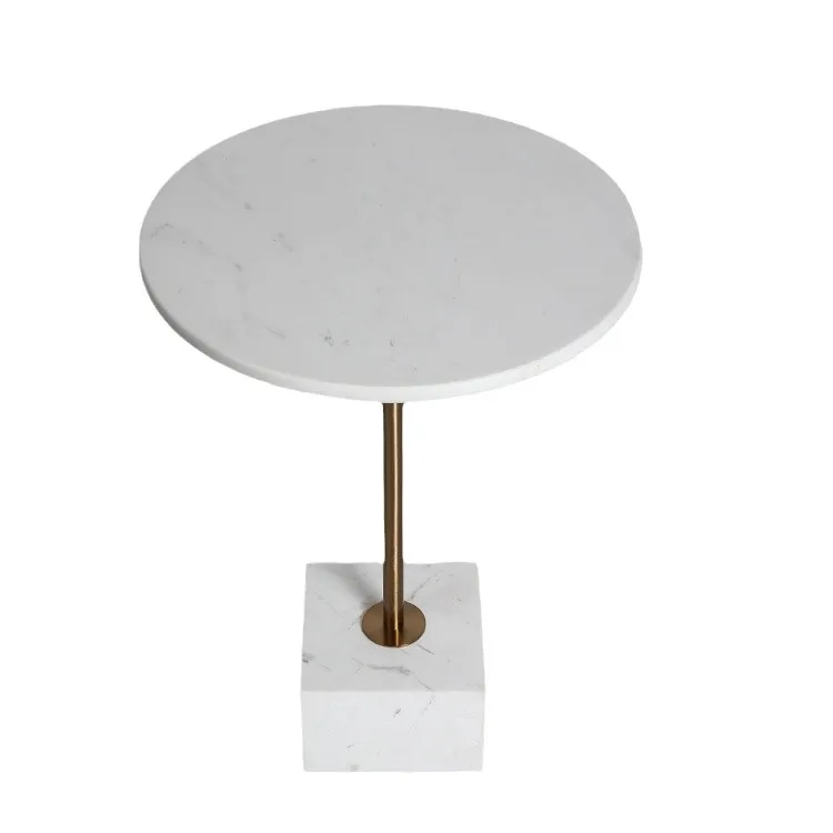 Minimalist Modern Living Room Furniture Natural Stone Marble Top natural marble wholesale customization Side Table