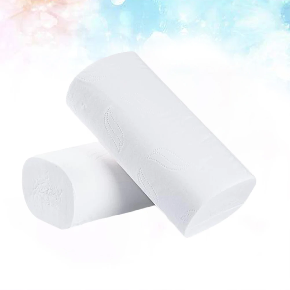 10Pcs Coreless Toilet Roll Paper Thick Soft Wood Pulp Tissue Household Use for Home Office Family Toilet Paper