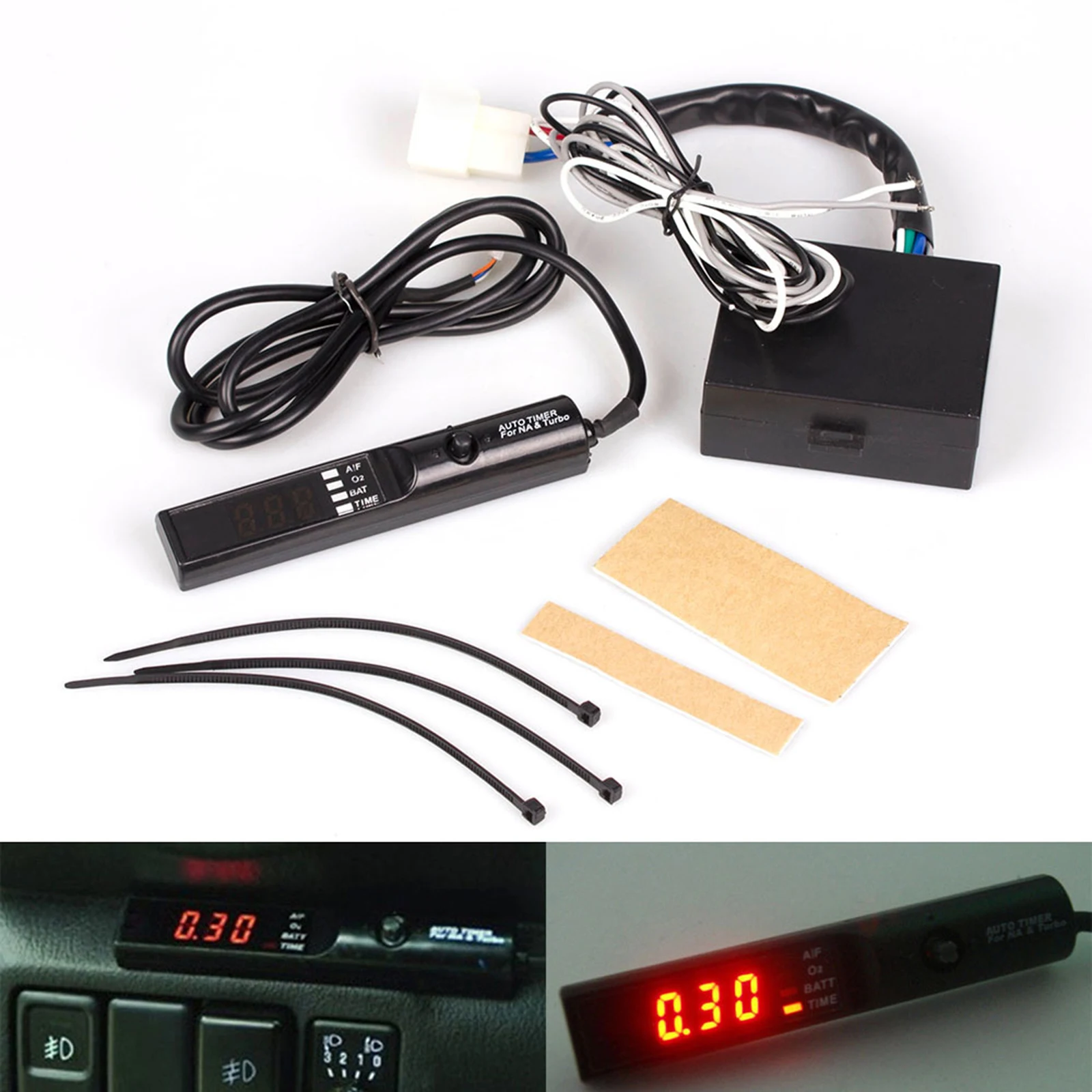 Minuterie turbo universelle pour voiture, dispositif modifié turbo, affichage numérique LED, temps de stationnement, retardateur pour moteur diesel,