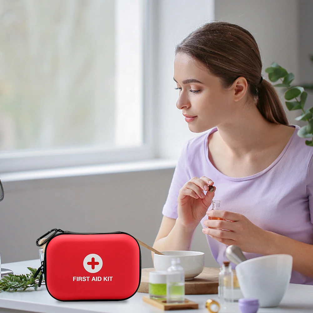 First Aid Kit Bag Empty Portable Emergency Medical Bag First Aid Hard Shell Case Small First Aid Bag Ideal for Home Office Car