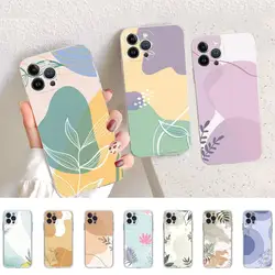 Painted Flowers Phone Case Silicone Soft for iphone 14 13 12 11 Pro Mini XS MAX 8 7 6 Plus X XS XR Cover