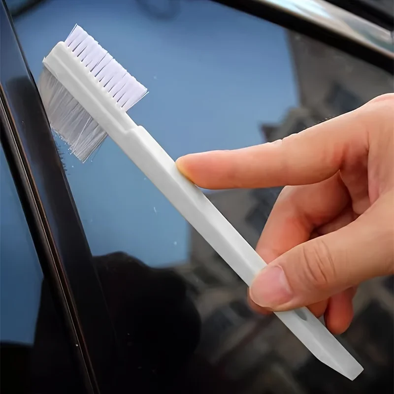 2pcs Double-sided Car Edge and Corner Gap Cleaning Brush for Detail Cleaning