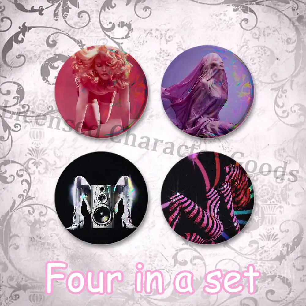 M-MadonnaS C-Confessions ii 58mm Classic Tin Badge 2.25 Inch Holo Baji Kawaii Round Button Pin for Collectible