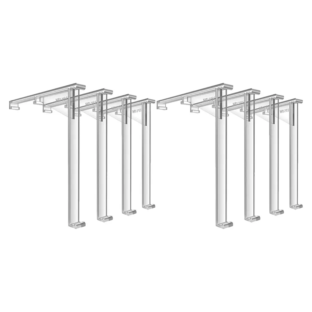 

8PCS Clear Curtain Clips: Vertical Blind Valance Clips Plastic Right-Angle Curtain Positioning Bracket Set Decoration
