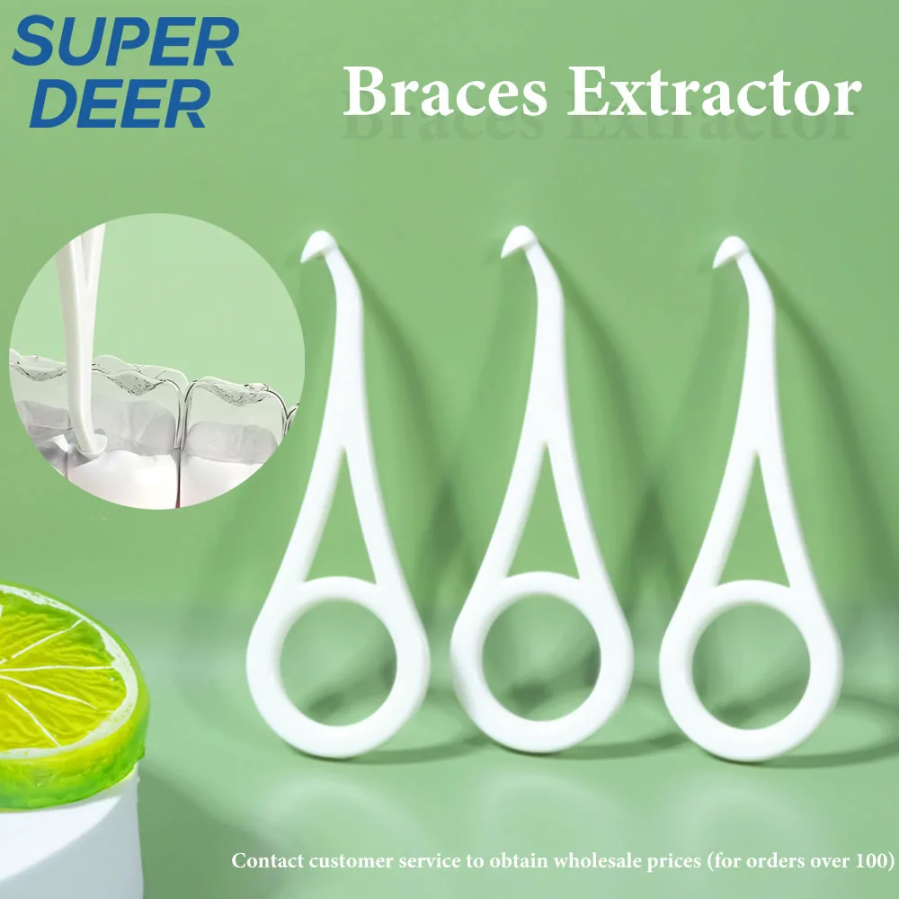 Super Deer Invisible Braces Extractor Ergonomical Orthodontic Aligner Remover Plastic Tooth Hook Orthodontic Supplies Wholesale