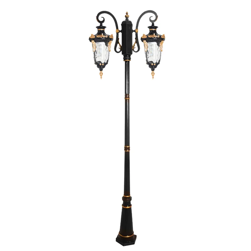 

2.6M Outdoor Courtyard Lights, Waterproof Landscape Parks, Villas, High Pole Lights, Community Lighting, Dual Head Street Lights