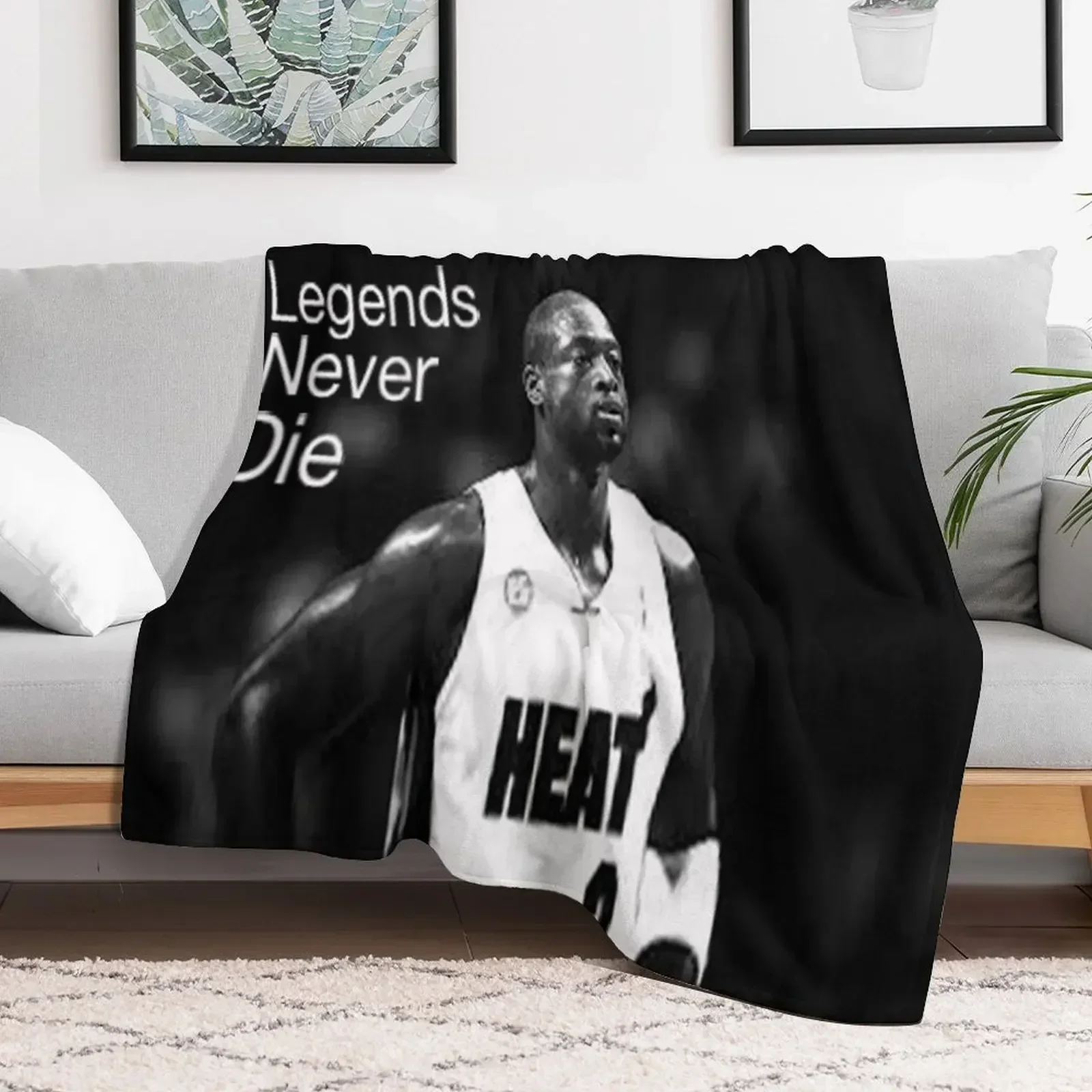 Dwyane Wade - Legends Never Die Throw Blanket Moving Kid'S Cute Plaid Blankets Sofas Of Decoration Blankets