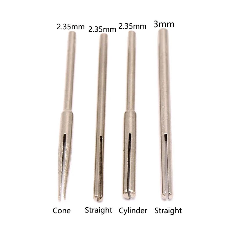 Hard Alloy Sandpaper Clamp Split Mandrels Long Abrasive Holder Clip Rod For RotaryTools 2.35/3mm Shank Straight/Cylinder/Cone